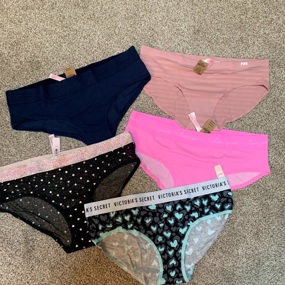 5 PAIR VICTORIA SECRET HIPSTER PANTIES SIZE L  #4